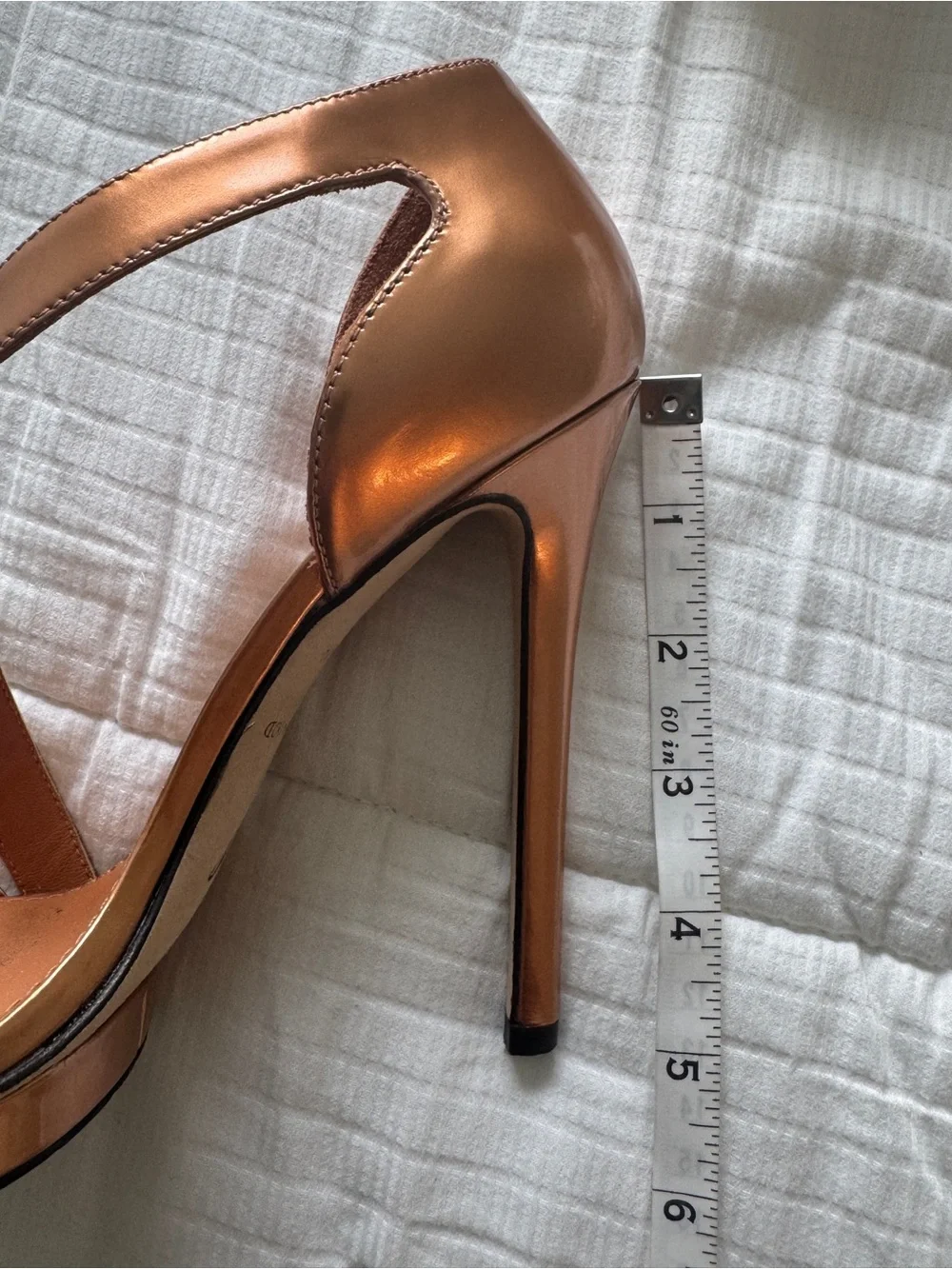 Brian Atwood bronze metallic stiletto high heels size 6